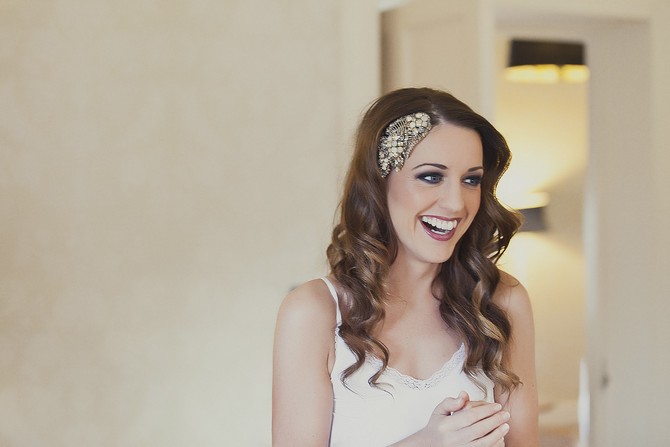 bride hair down style curls